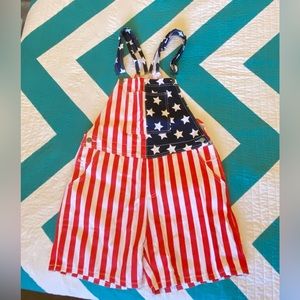Men’s American flag overalls